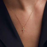 Gargantilla Crux de Diamantes en Oro Amarillo de 18 Kt