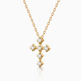 Gargantilla Crux de Diamantes en Oro Amarillo de 18 Kt