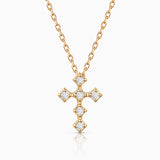 Gargantilla Crux de Diamantes en Oro Amarillo de 18 Kt