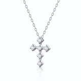 Crux Diamond Necklace in 18k White Gold