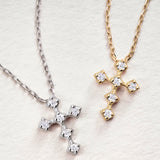 Crux Diamond Necklace in 18k White Gold