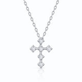 Crux Diamond Necklace in 18k White Gold