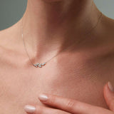 Dafne Diamond Necklace in 18k White Gold