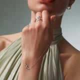 Dafne Diamond Necklace in 18k White Gold