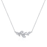 Dafne Diamond Necklace in 18k White Gold