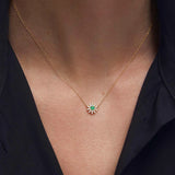 Gargantilha Florence Esmeralda e Diamante em Ouro Amarelo 18K
