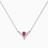 Gargantilha Mia Ruby e Diamond em ouro branco 18K