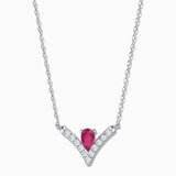Gargantilha Mia Ruby e Diamond em ouro branco 18K