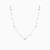 Inline Bezel Set Diamond Choker in 18k White Gold