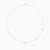 Inline Bezel Set Diamond Choker in 18k White Gold