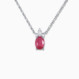 Gargantilla Red Jay de Rubí y Diamantes en Oro Blanco de 18 Kt