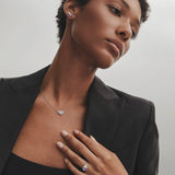 Gargantilla Indigo Jay de Tanzanita y Diamantes en Oro Blanco de 18 Kt