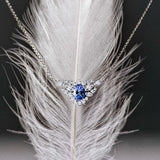 Gargantilla Indigo Jay de Tanzanita y Diamantes en Oro Blanco de 18 Kt