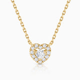 Gargantilla Corazón Ariadne de Diamantes en Oro Amarillo de 18 Kt