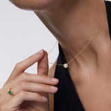 Gargantilla Liora Halo de Diamantes en Oro Amarillo de 18 kt