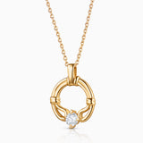 Colgante Liora Nudo de Diamante en Oro Amarillo de 18 kt