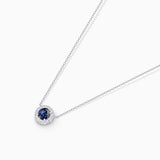 Gargantilla Anette de Zafiro y Diamantes en Oro Blanco de 18 Kt