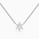 Gargantilla Rosette de Diamantes en Oro Blanco de 18 Kt