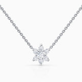 Gargantilla Rosette de Diamantes 0,15 Cts. en Oro Blanco de 18 Kt
