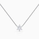 Gargantilla Rosette de Diamantes 0,15 Cts. en Oro Blanco de 18 Kt