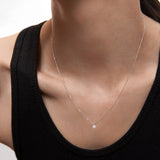 Jolie 0,15 Cts Choker em ouro branco 18 Kt