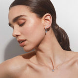 Gargantilla Amelie Oval de Aguamarina en Oro Blanco de 18 Kt
