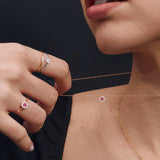 Gargantilha Astrid Ruby e Diamond em ouro rosa 18K