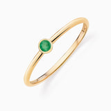 Anel de pino Colors com esmeralda em ouro amarelo 18 K