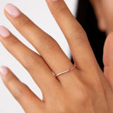 Stud Colours Ruby Ring in 18k Yellow Gold