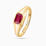 Anel Seal Amar Ruby em ouro amarelo 18 K
