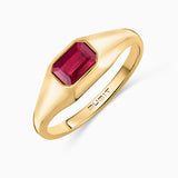 Anel Seal Amar Ruby em ouro amarelo 18 K