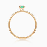 Anel Slim B. Emerald em ouro amarelo 18 K