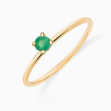 Anel Slim B. Emerald em ouro amarelo 18 K