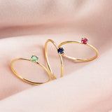 Anel Slim B. Ruby em ouro amarelo 18 K