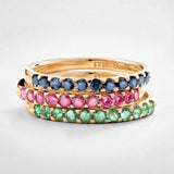 Anel Eternity Colors Bliss Ruby em ouro amarelo 18K
