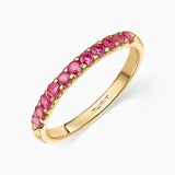 Anel Eternity Colors Bliss Ruby em ouro amarelo 18K