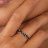 Eternity Colours Sapphire Ring in 18k Yellow Gold