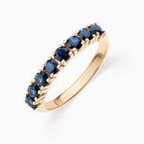 Eternity Colours Sapphire Ring in 18k Yellow Gold