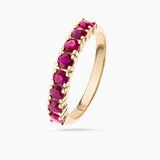 Anel Eternity Colors Rubies em ouro amarelo 18 K