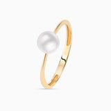 Anel de pérola única Mabi Blet em ouro amarelo 18 K