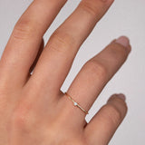 Petit Diamond Ring in 18k Yellow Gold