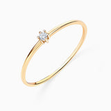 Petit Diamond Ring in 18k Yellow Gold