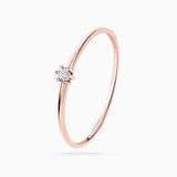 Solitario Petite Diamonds en Oro Rosa de 18 Kt