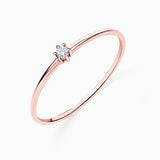 Solitario Petite Diamonds en Oro Rosa de 18 Kt