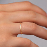 Wave Diamond Ring in 18k Yellow Gold