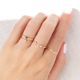 Wave Diamond Ring in 18k Yellow Gold