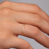 Sortija Wave de Diamantes en Oro Amarillo de 18 Kt