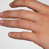 Wave Diamond Ring in 18k Rose Gold