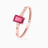 Baguette Ruby and Diamond Ring in 18k Rose Gold