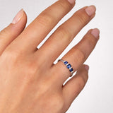 Blair Sapphire and Diamond Ring in 18k White Gold